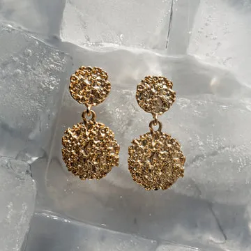 TIMI OF SWEDEN Vintage statement øreringe forgyldt