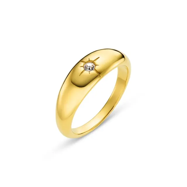 Orelia LUXE Starburst Domed ring guld M/L