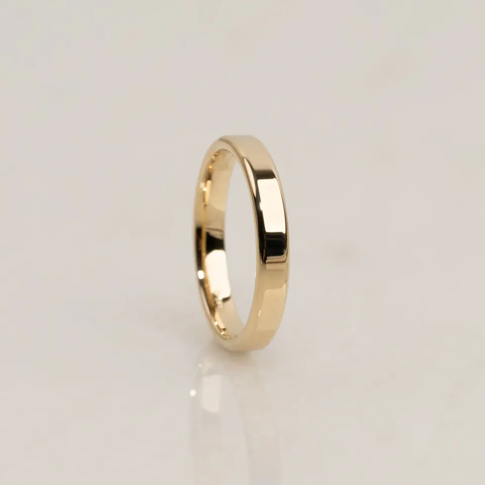 Soft Edge Flat Comfort vielsesring guld 3 mm