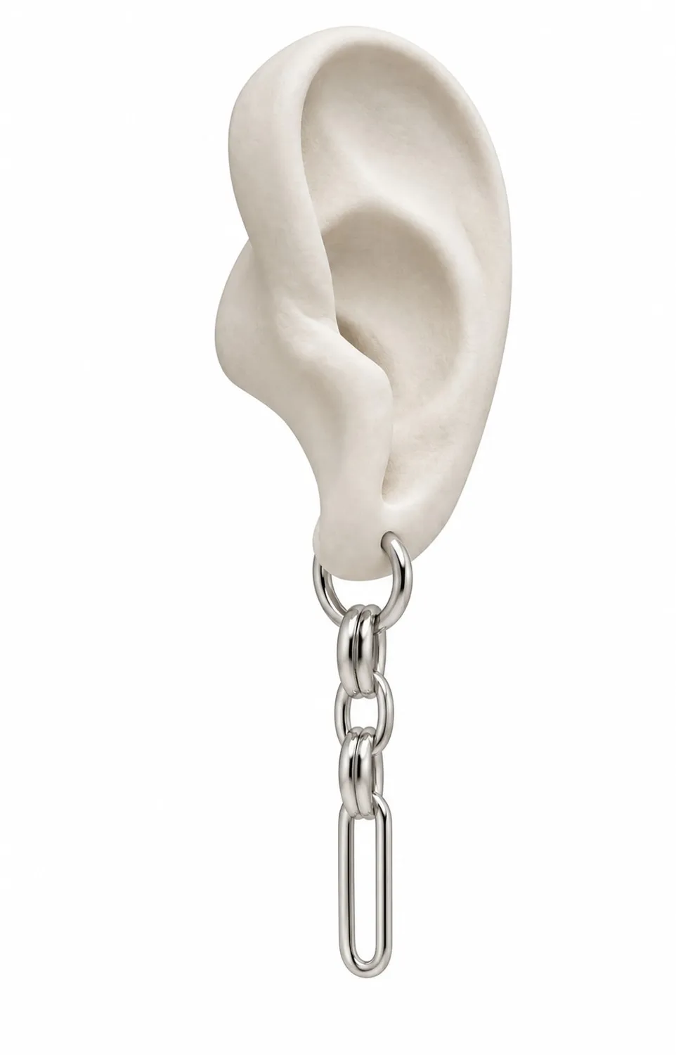 Wos Beata single ørering sølv 4,5 cm