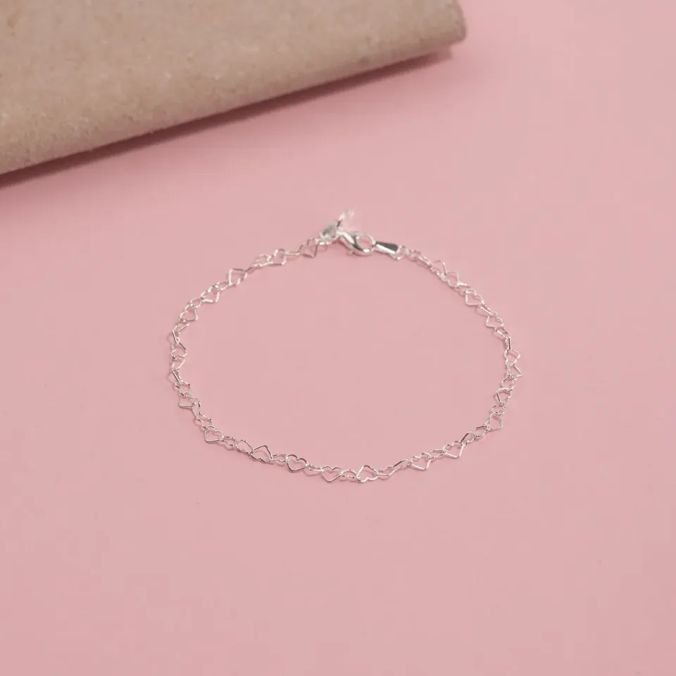 Sisi Copenhagen Amira armbånd sølv 20 cm hjerter