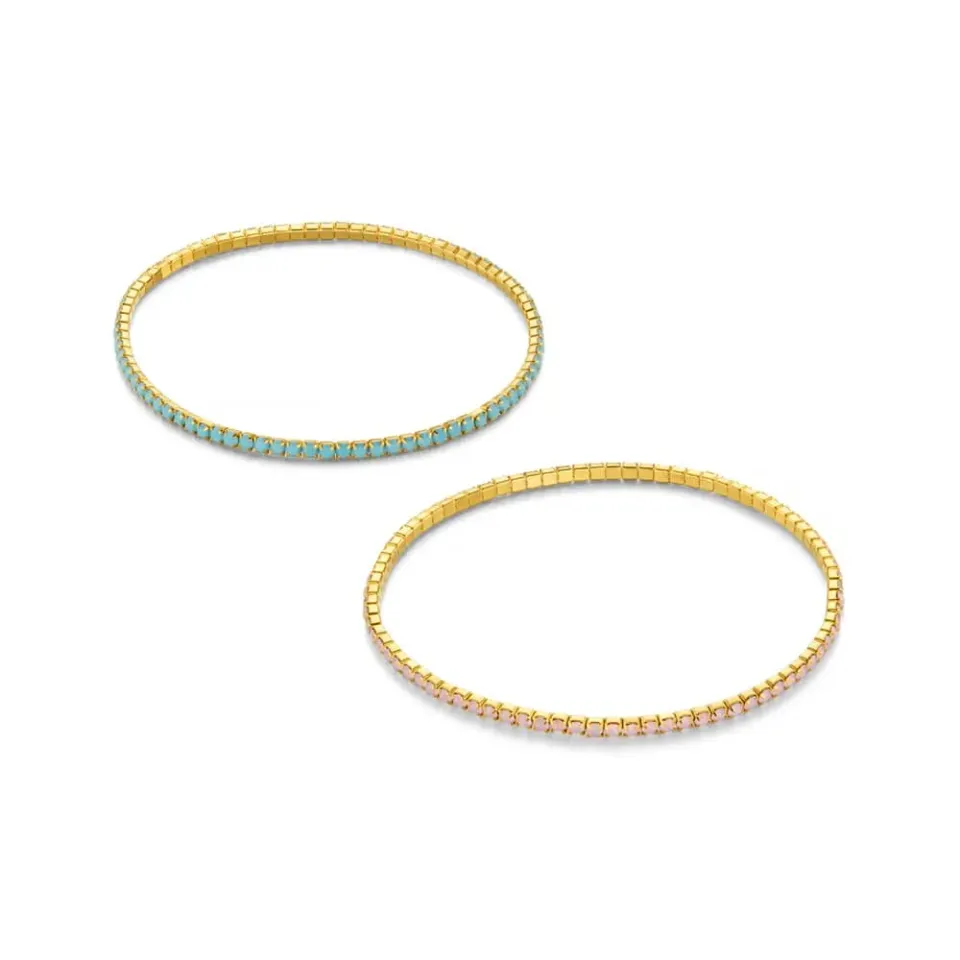 Orelia Fine Cupchain Stretch armbånd duo guld 2-pak
