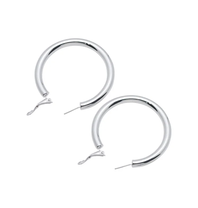 Wos UP Gigi øreringe sølv chunky hoops