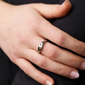 TIMI OF SWEDEN Eline crystal ring stål str. 17,5