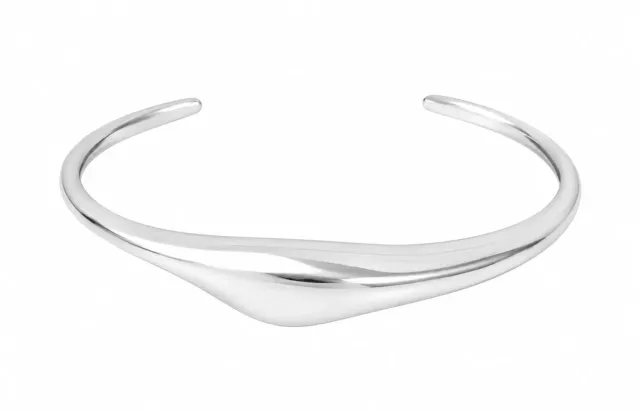 Wos Ludmila armring forsølvet 6,5 cm bølget