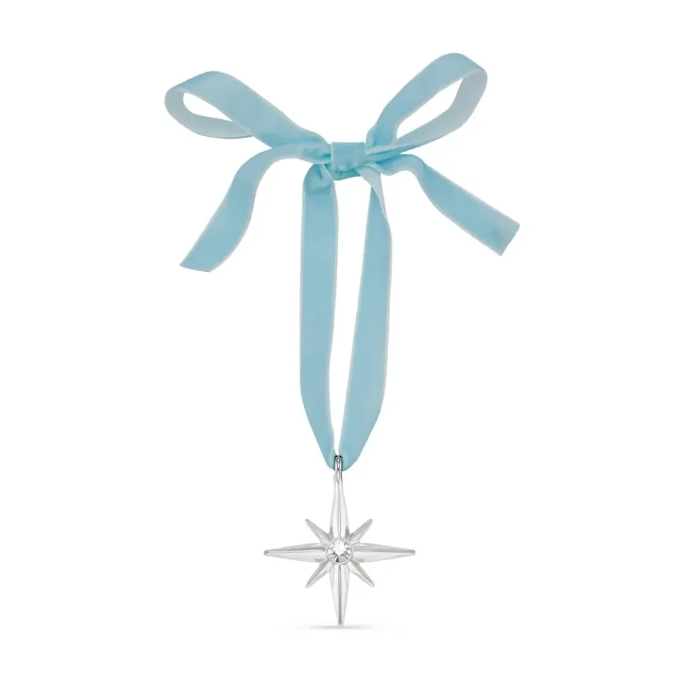 Orelia Crystal Silver Star julepynt sølv bånd