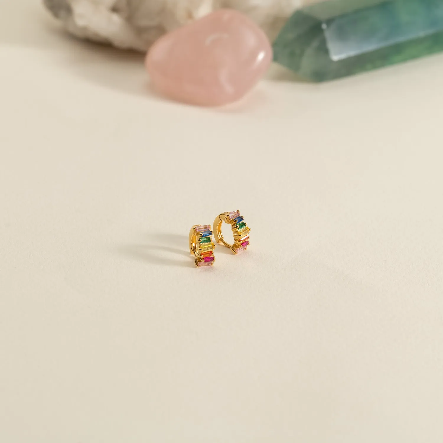 Sisi Copenhagen Vanessa Rainbow creoler forgyldt 10,5 mm