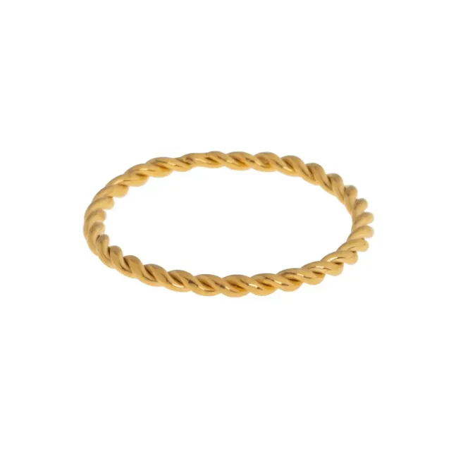 TIMI OF SWEDEN Evi snoet ring rustfrit stål guld str. 17