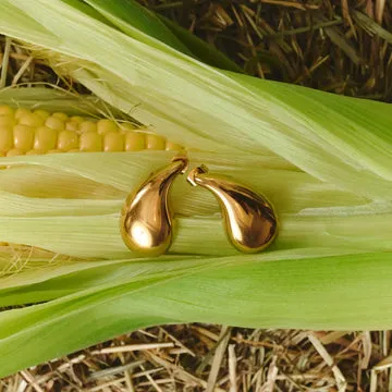 TIMI OF SWEDEN Delphine drop øreringe rustfrit stål guld