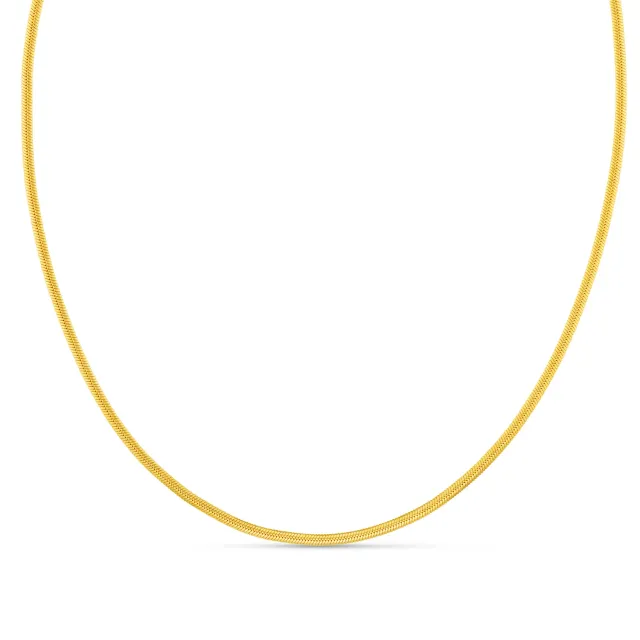 Orelia LUXE Flat Snake Chain halskæde guld vandtæt