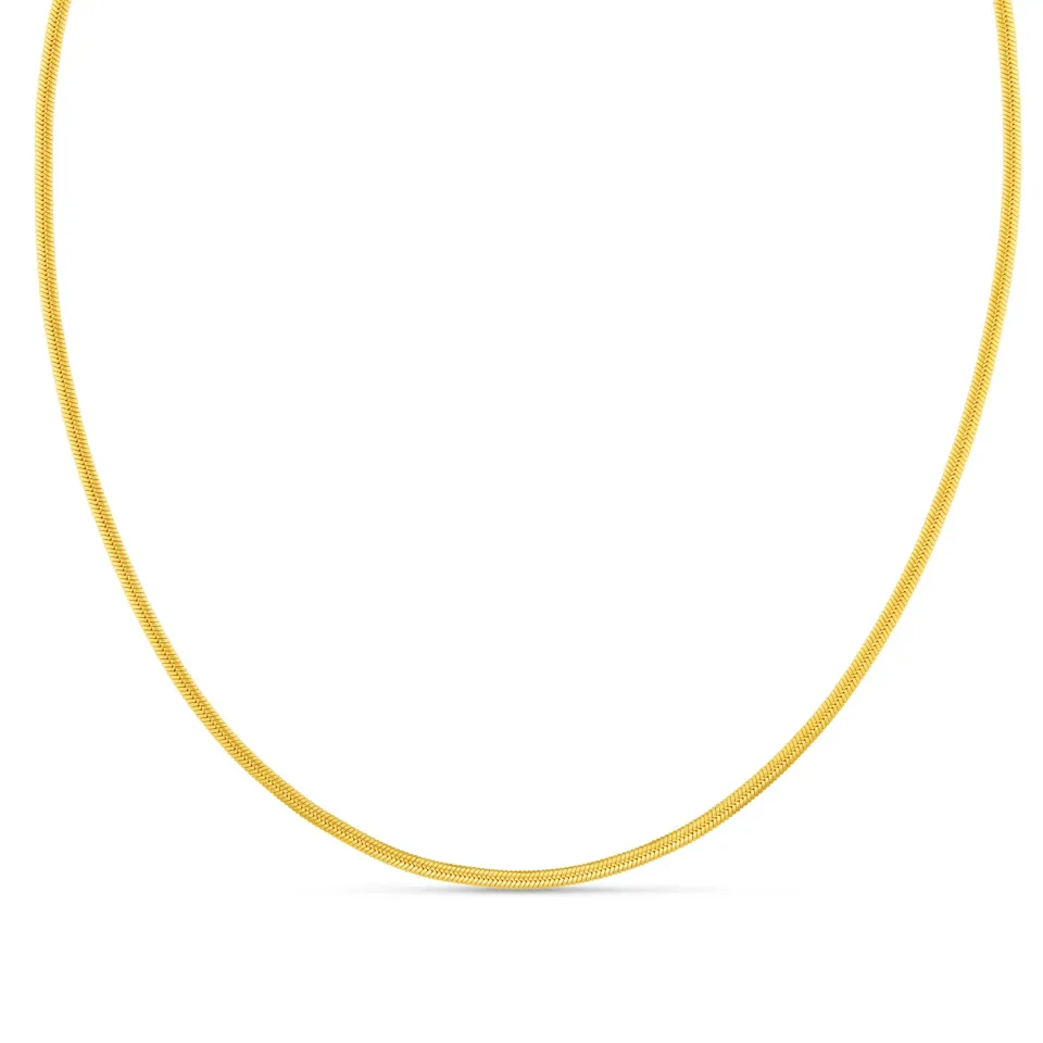 Orelia LUXE Flat Snake Chain halskæde guld vandtæt