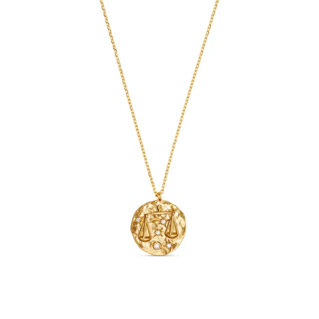 Orelia Libra Zodiac halskæde guld vægten
