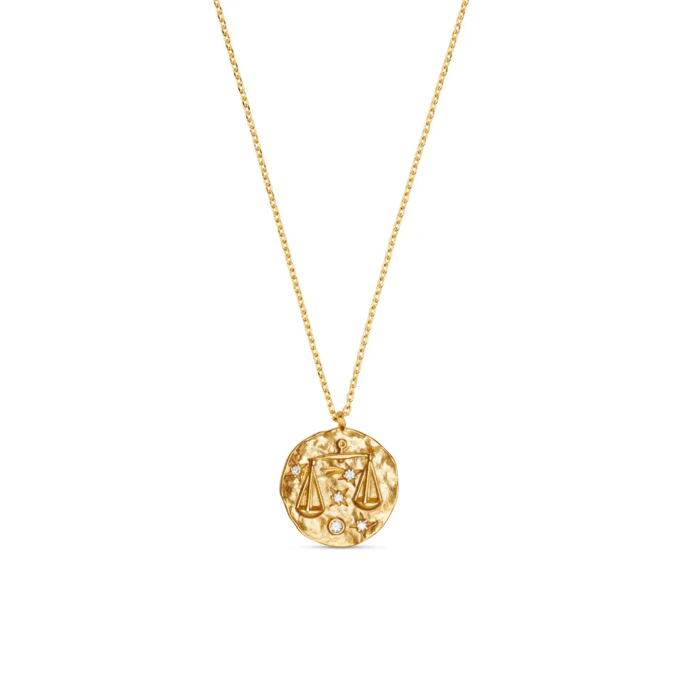 Orelia Libra Zodiac halskæde guld vægten