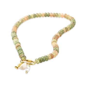 TIMI OF SWEDEN My Ocean Bead halskæde forgyldt 40 cm