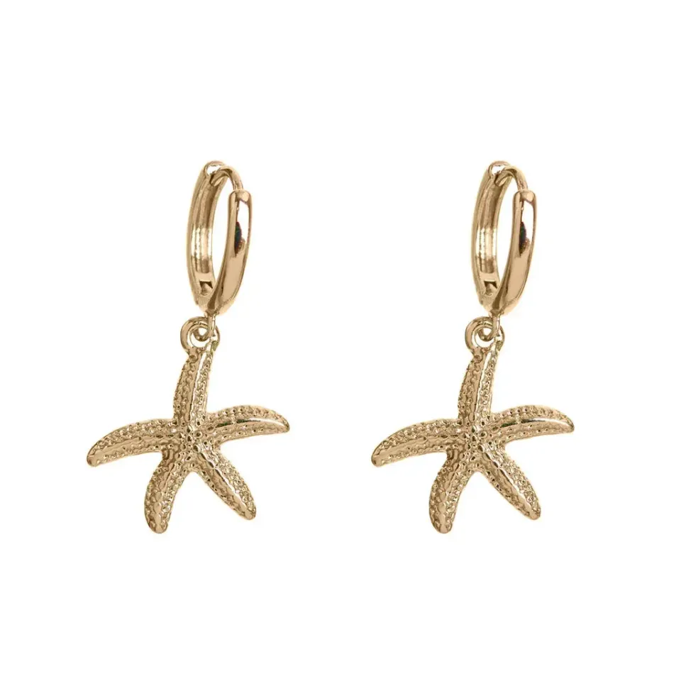 TIMI OF SWEDEN starfish hoop øreringe guld forgyldte