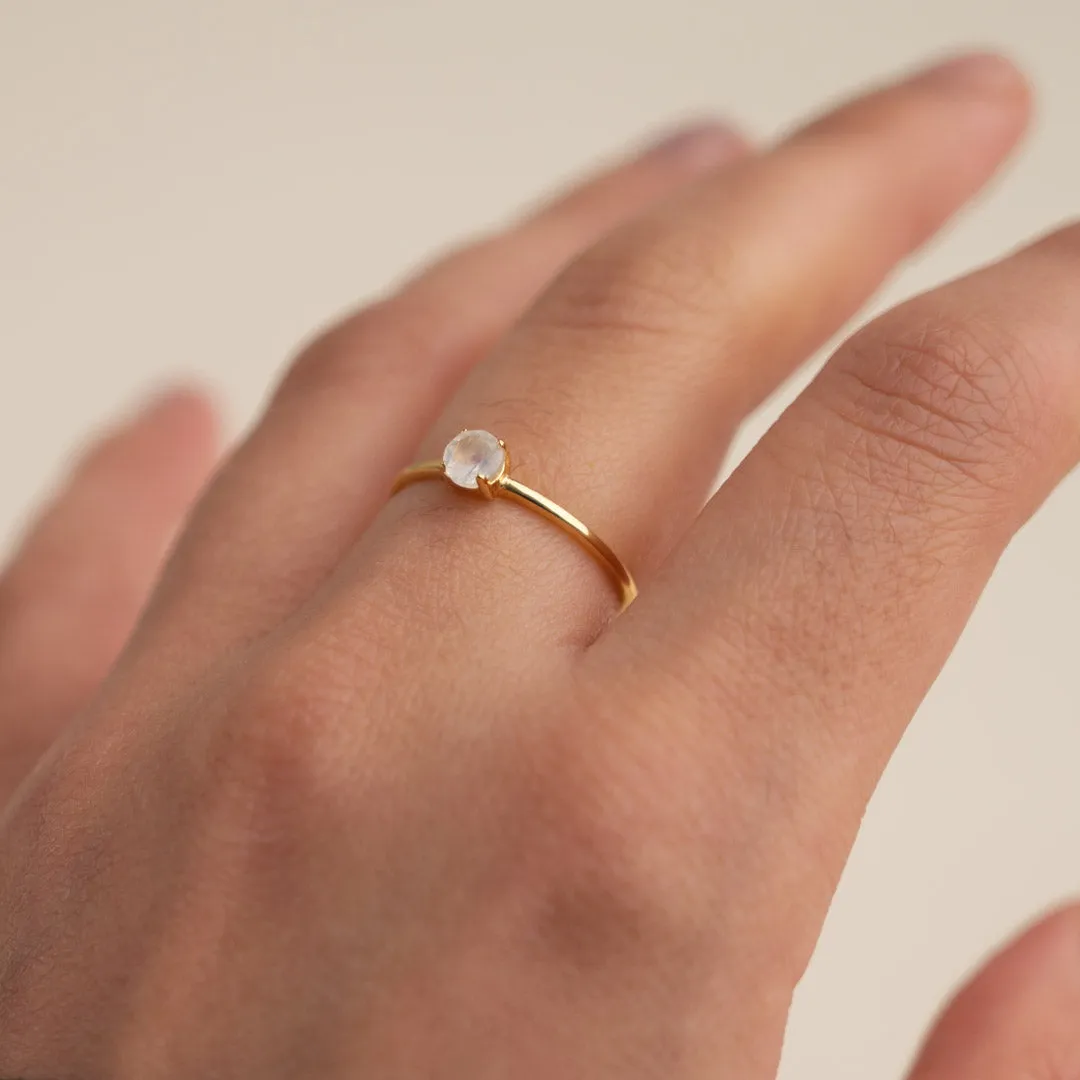 Sisi Copenhagen Gemma Moonstone ring forgyldt månesten