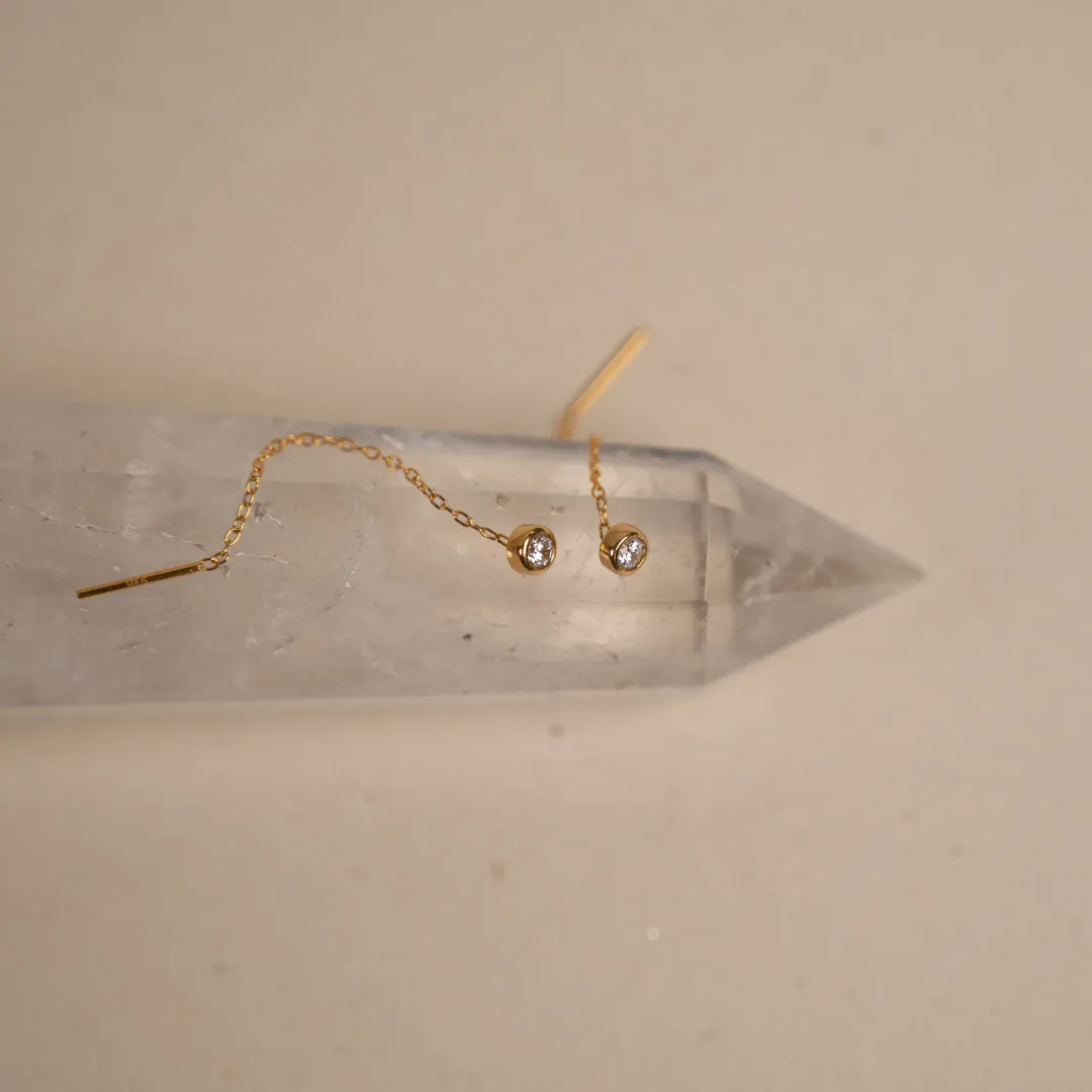 Sisi Copenhagen Amanda Crystal Golden øreringe forgyldt par zirkon