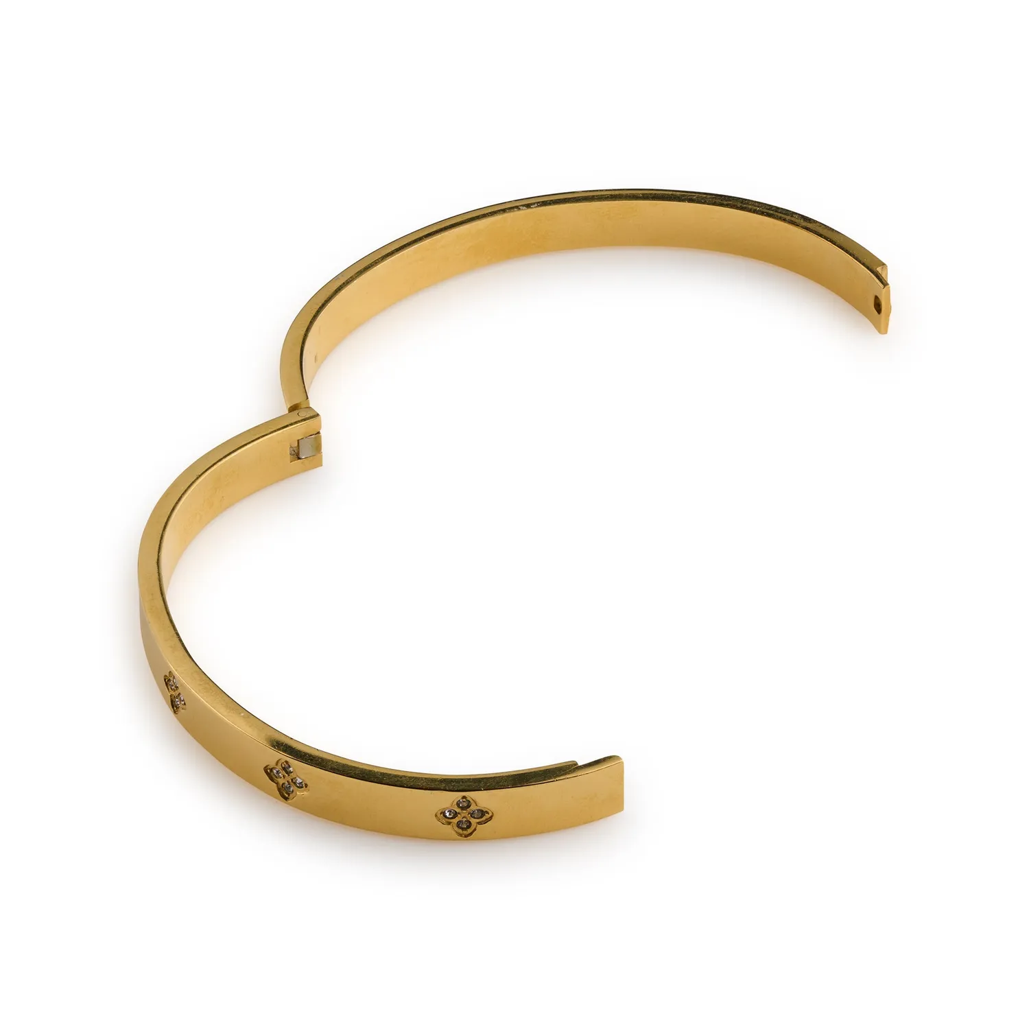 TIMI OF SWEDEN Liv krystal kløver armbånd guld
