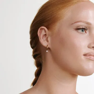 TIMI OF SWEDEN Oline øreringe hoops krystal 17 mm guld