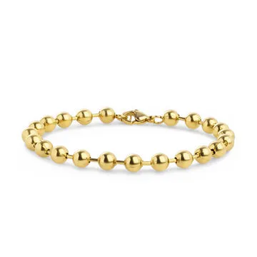 TIMI OF SWEDEN Billie Metal Bead armbånd 20 cm guld