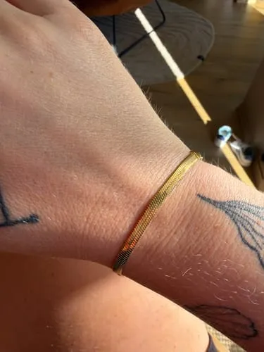 TIMI OF SWEDEN Ivy Snake Chain armbånd rustfrit stål guld