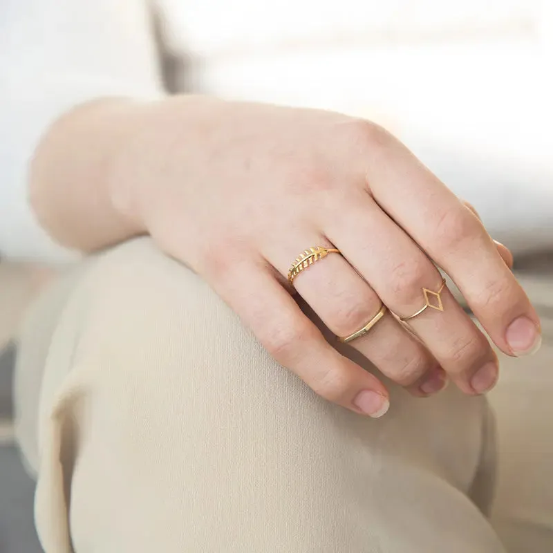 TIMI OF SWEDEN Octagon Ring sølv geometrisk