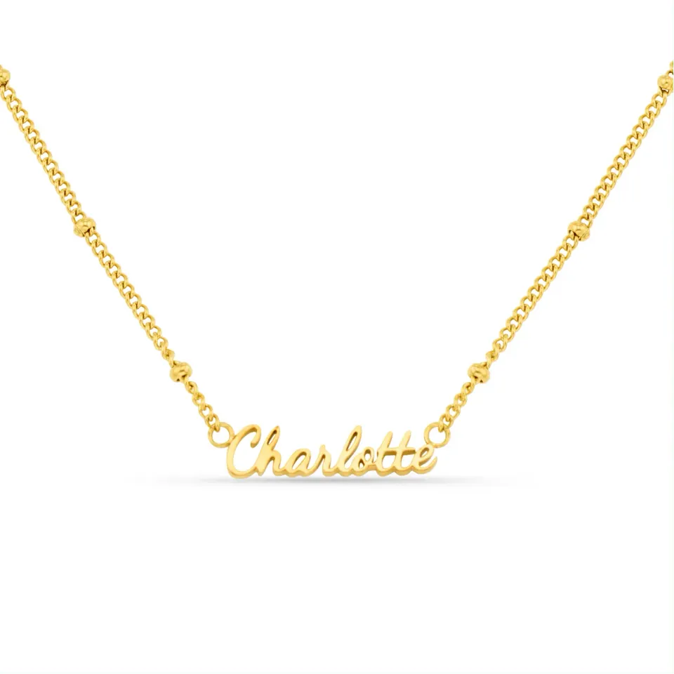 Orelia LUXE Personalised Name halskæde guld personlig
