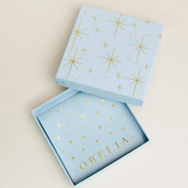 Orelia Starburst gaveæske baby blue med pouch