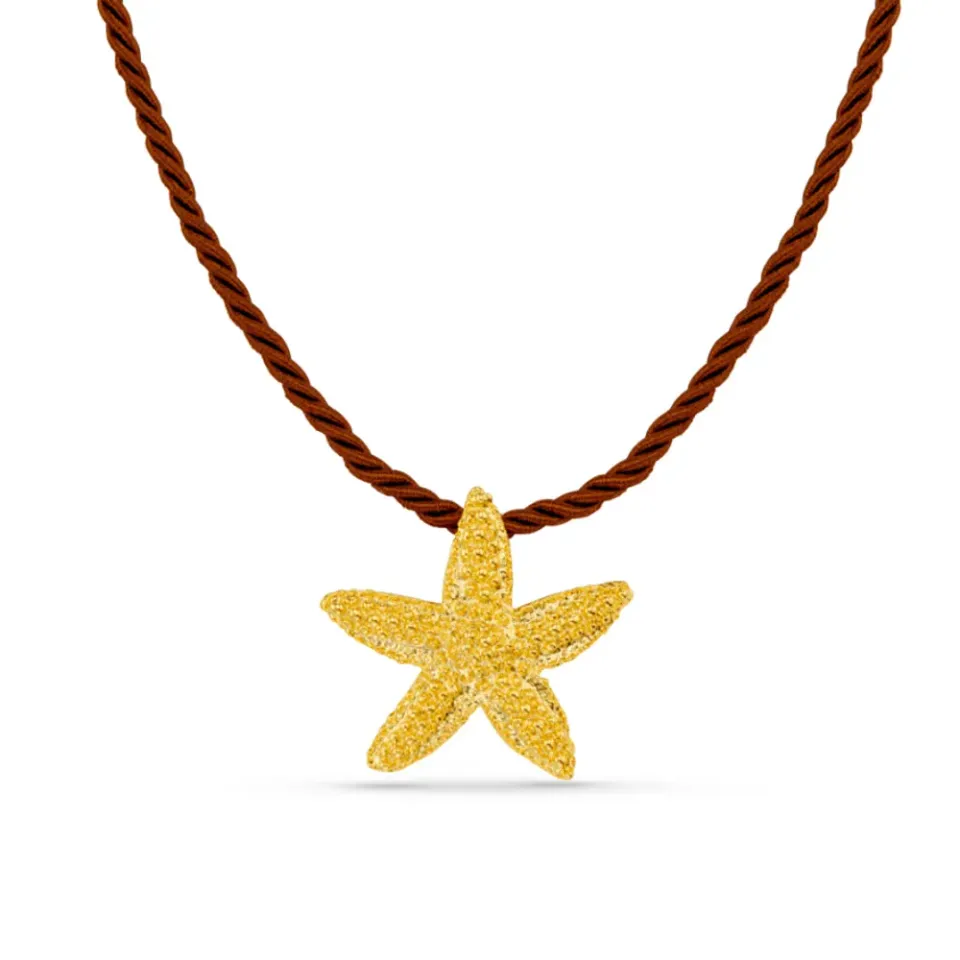 Orelia Statement Starfish Twisted Cord halskæde