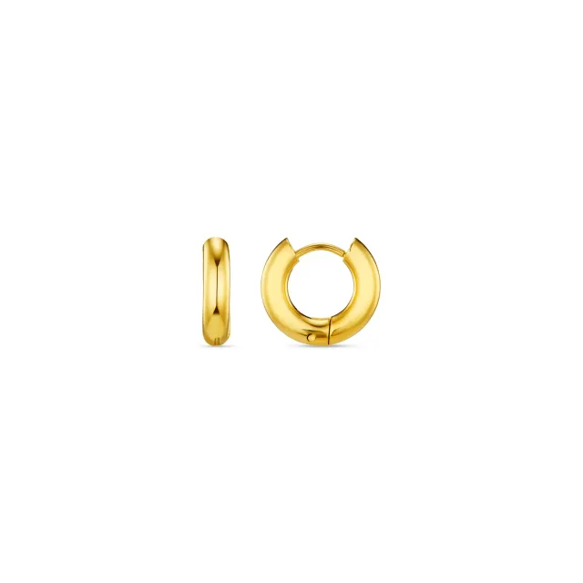 Orelia Luxe Chubby Huggie Hoop øreringe guld vandtætte