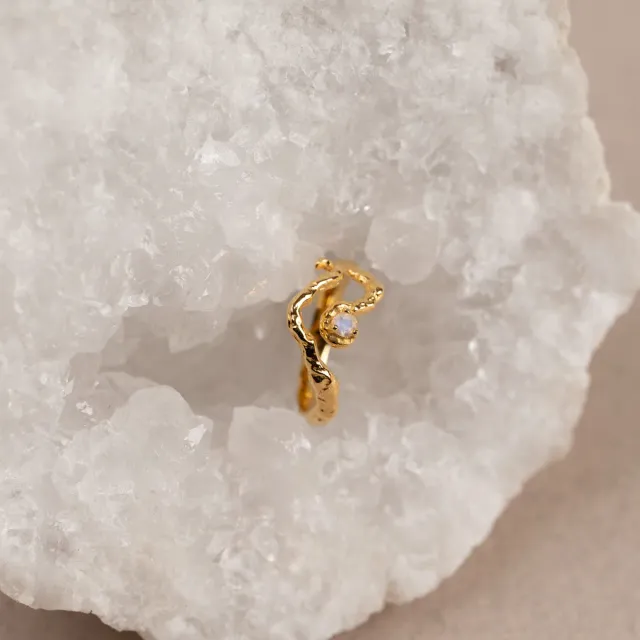 Sisi Copenhagen Emilia Moonstone ring forgyldt månesten