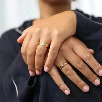 TIMI OF SWEDEN Odette Heart ring hjerte forgyldt justerbar