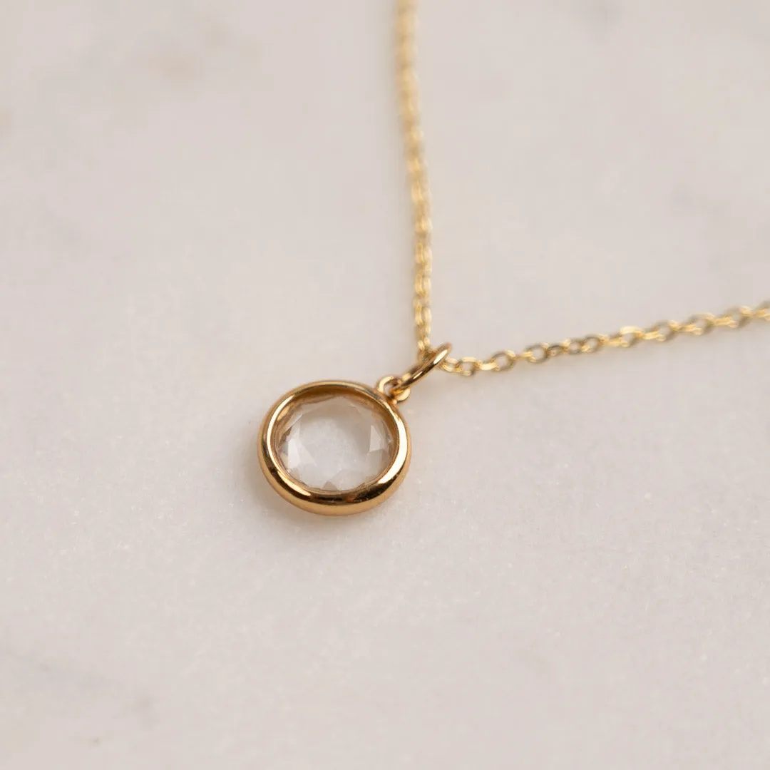 Sisi Copenhagen Ava White Topaz vedhæng forgyldt hvid topas