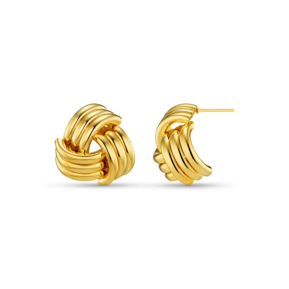Orelia Interlocking Statement Stud øreringe guld