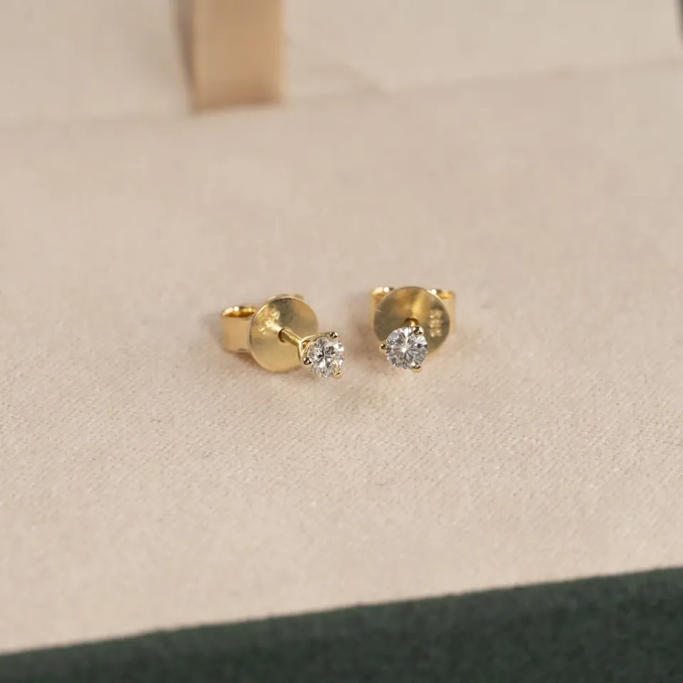 Sisi Copenhagen Simple Stud øreringe 0,2 ct 14 kt guld