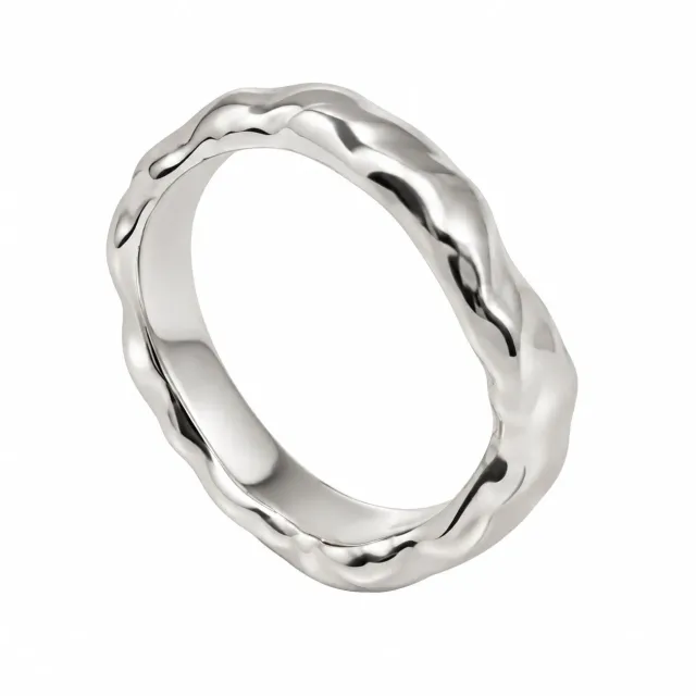 Wos WOS UP Sam ring sølv bølge 5 mm