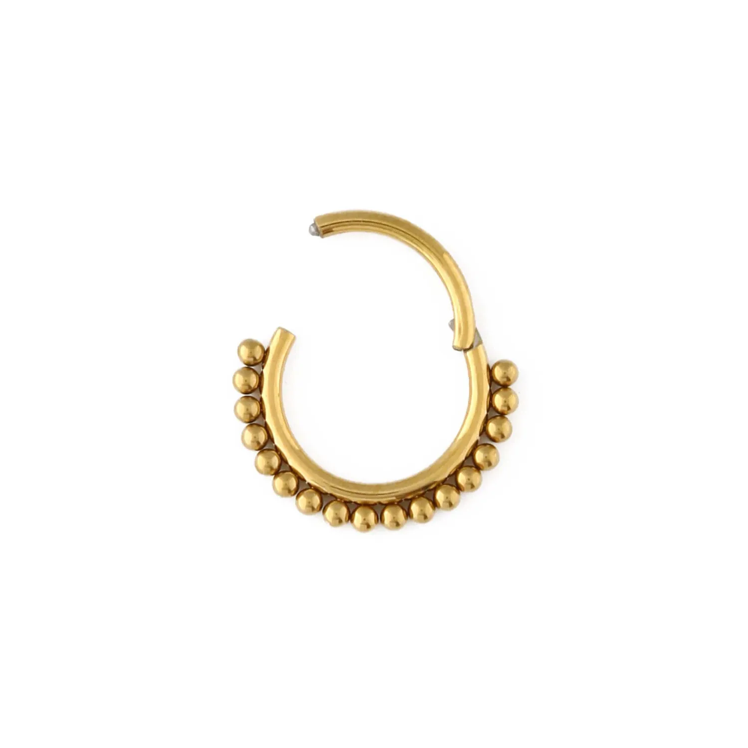 Orelia Beaded Clicker Hoop 8mm piercing guld