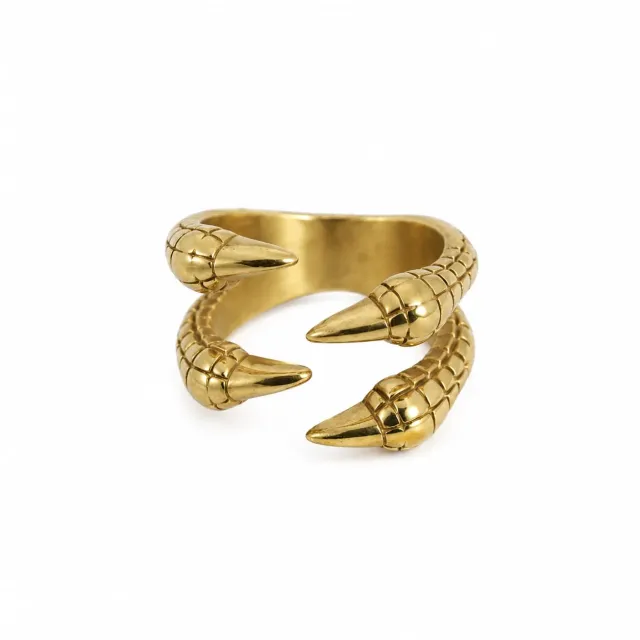 Wos Up Nasta ring forgyldt klo guld