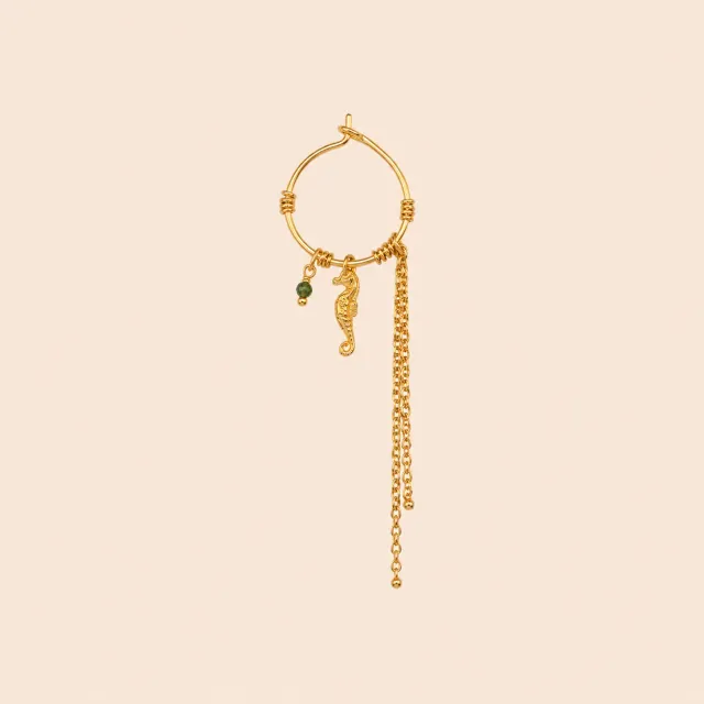 Lulo Jewelry Aveline øreringe 18K guldbelagt søhest