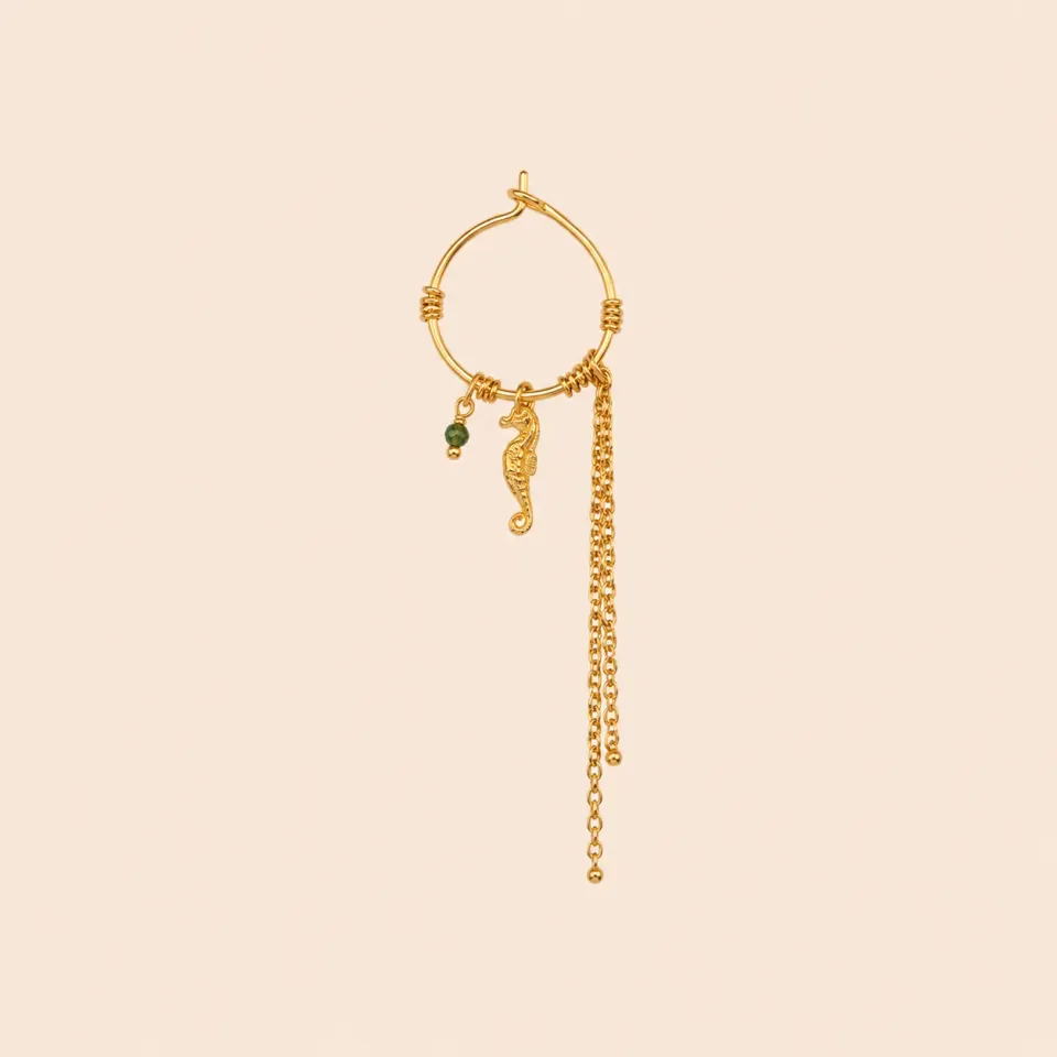 Lulo Jewelry Aveline øreringe 18K guldbelagt søhest