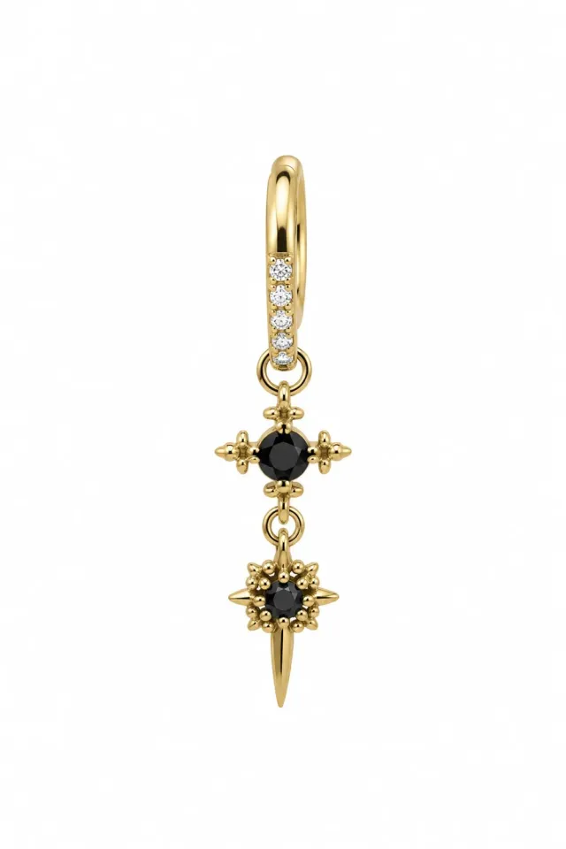 Wos Fairy single ørering guld sort