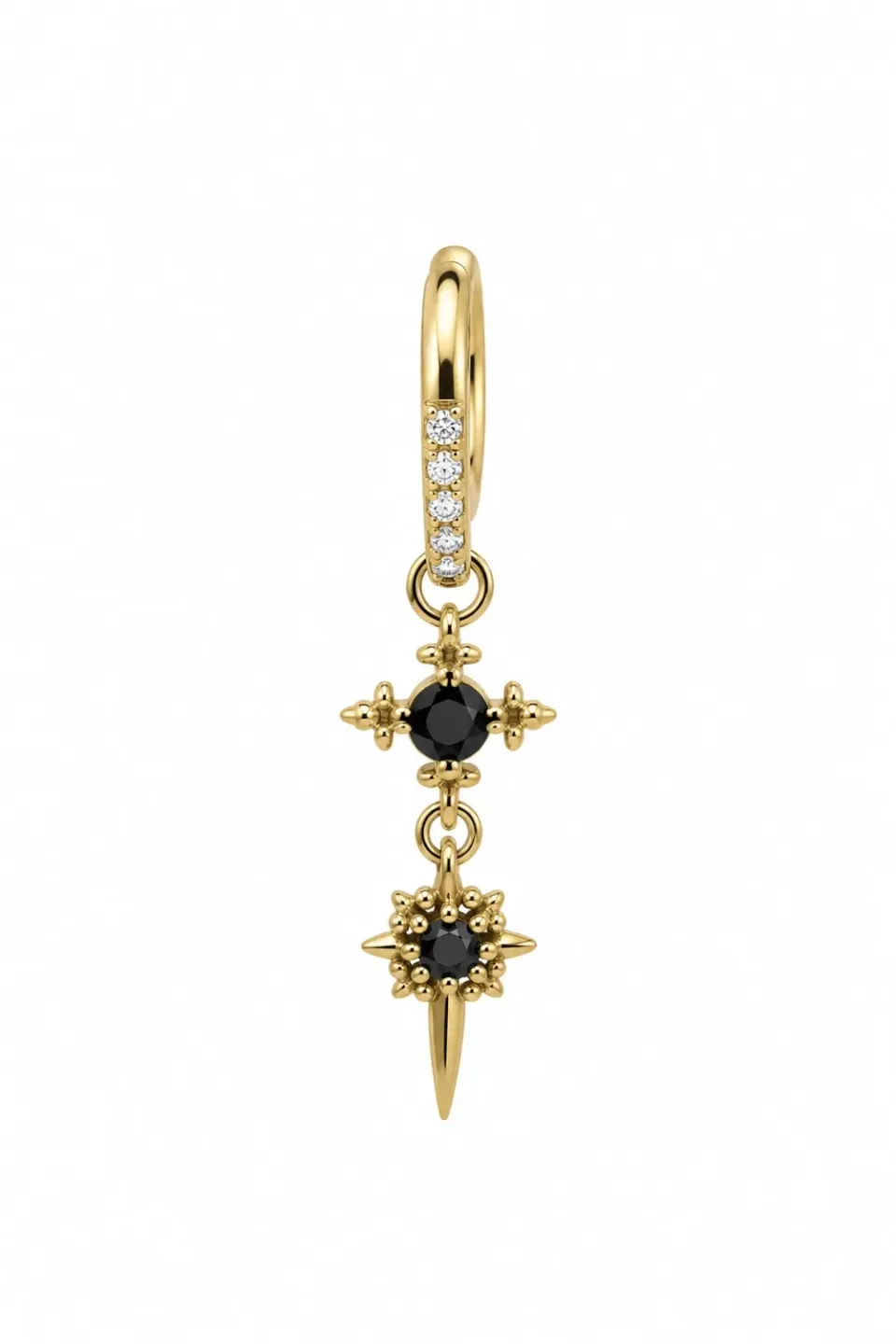 Wos Fairy single ørering guld sort