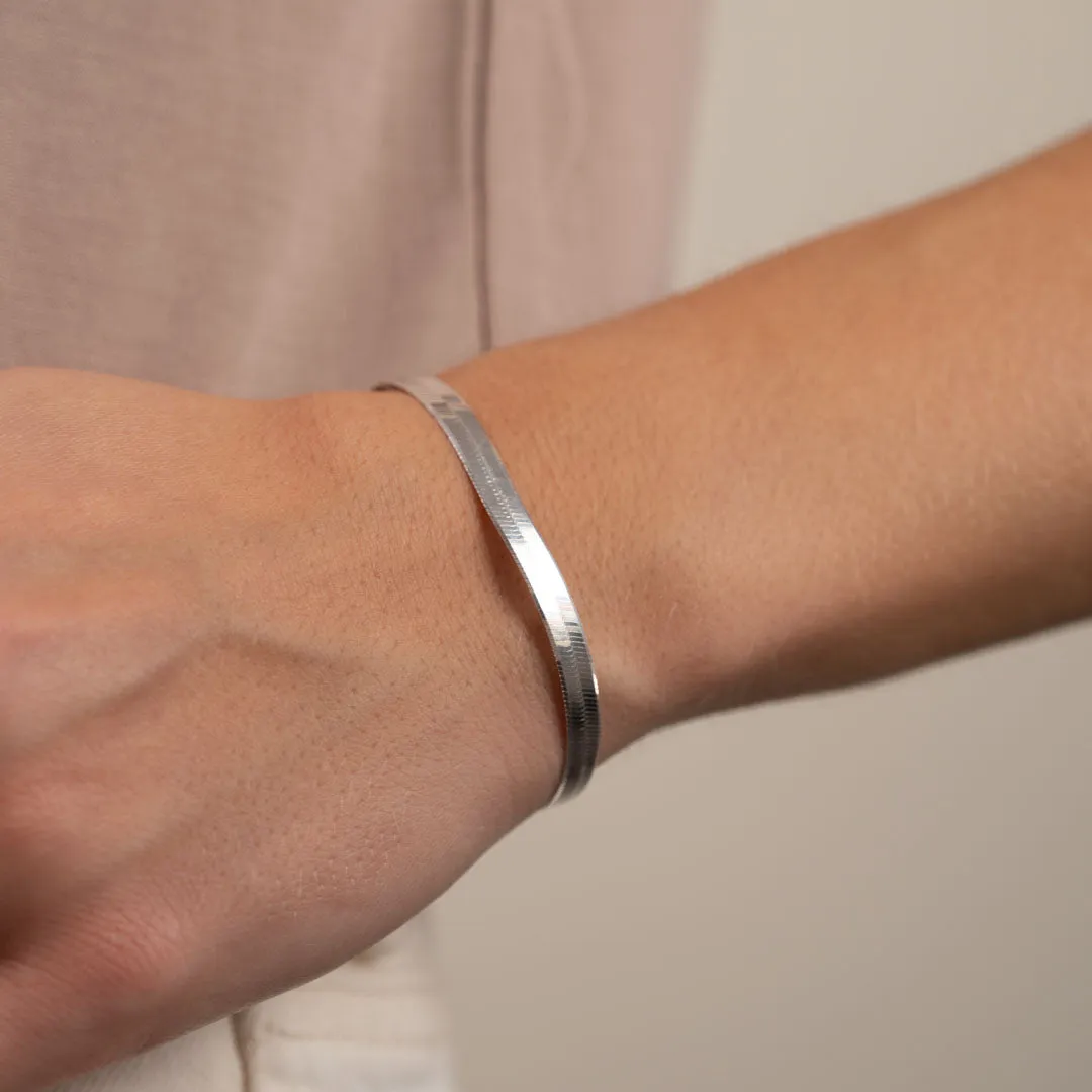 Sisi Copenhagen Aya Silver armbånd slangekæde 5 mm sølv