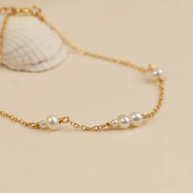 Sisi Copenhagen Evie Pearl armbånd forgyldt perler