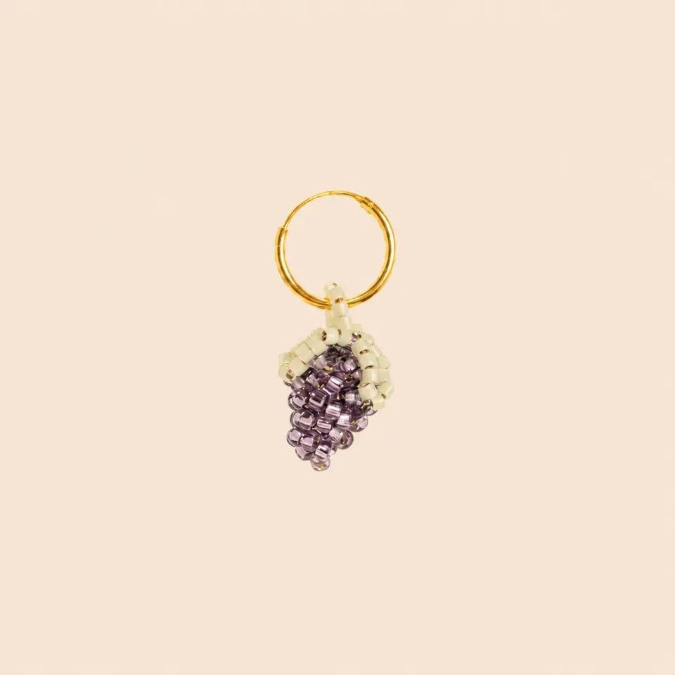 Lulo Jewelry Grape Hoop øreringe forgyldt vindrue