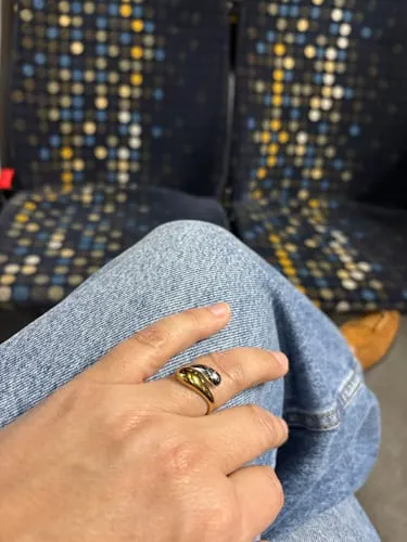 TIMI OF SWEDEN Ava ring blandet metal 14mm guld sølv