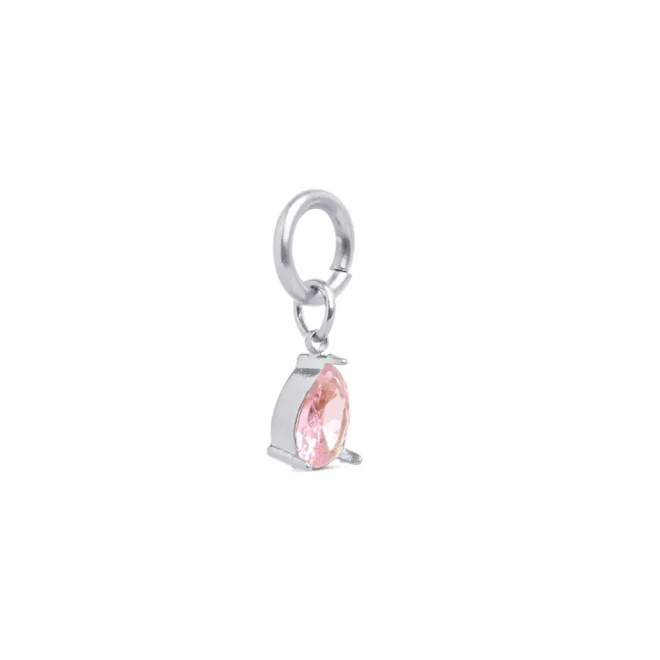 TIMI OF SWEDEN Wren krystal charm stål 10 mm