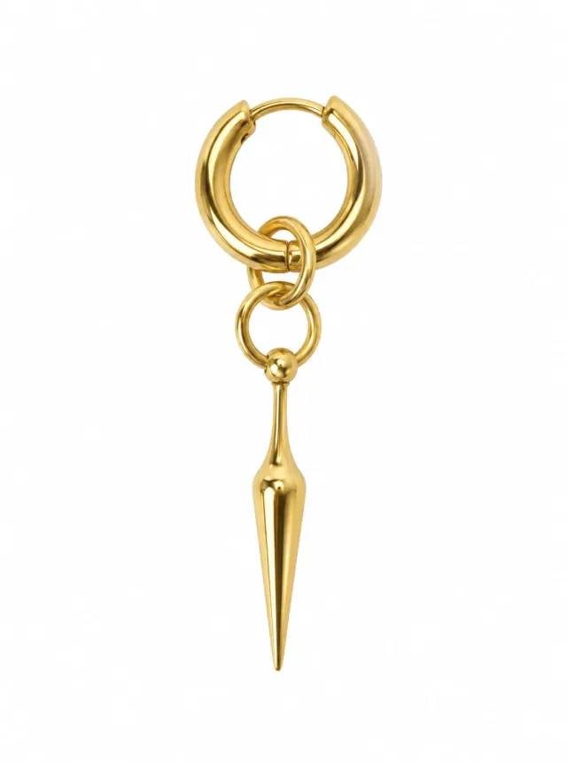 Wos Stella single ørering forgyldt guld 4,5 cm