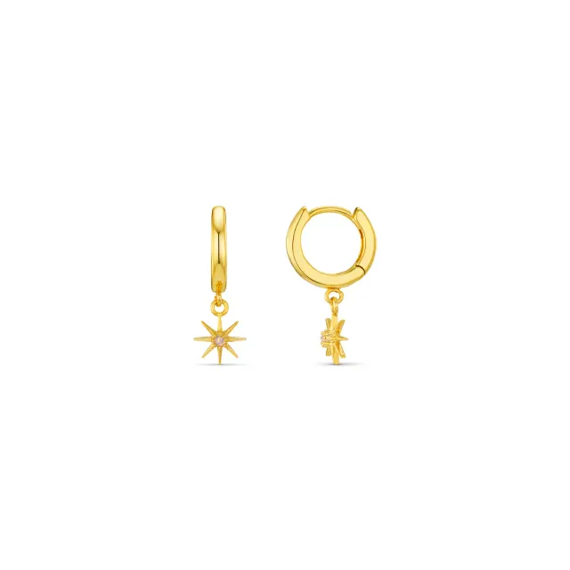 Orelia October Birthstone Opal øreringe guld