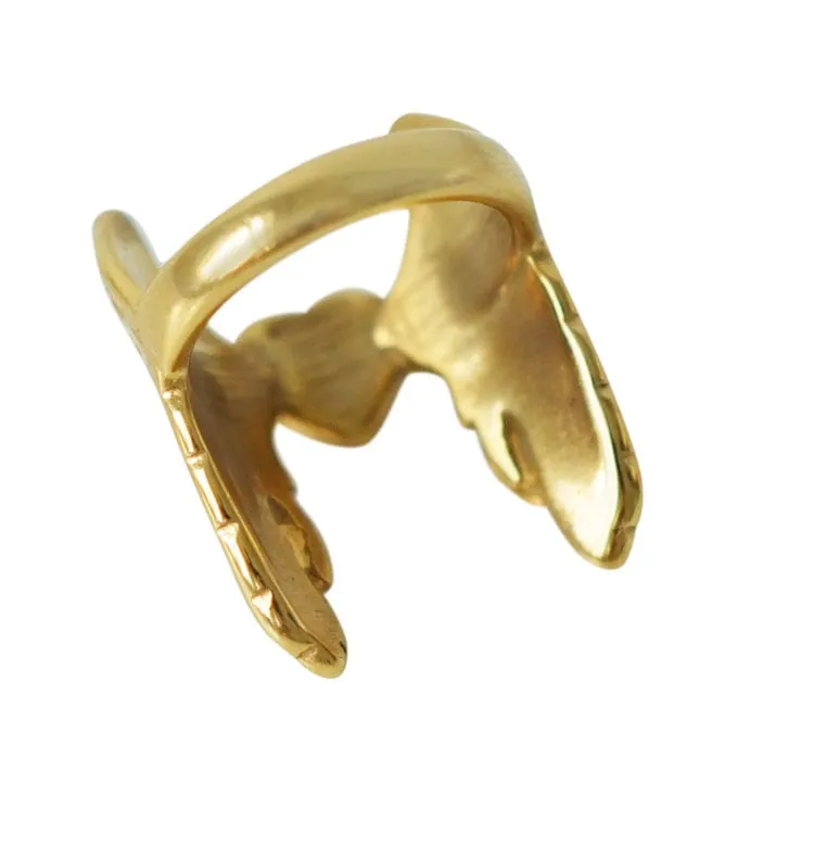 Wos UP Angel ring forgyldt hjerte vinger